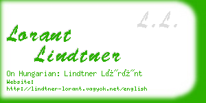 lorant lindtner business card